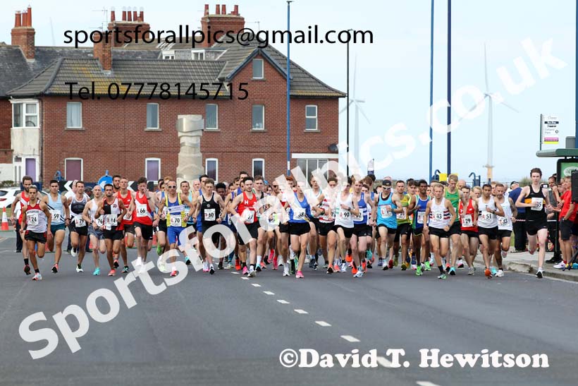 Senior mens 6 stage relay, 2021 Northern 6 and 4 Stage and Young Athletes Road Relays, Redcar. Photo: David T. Hewitson/Sports for All Pics